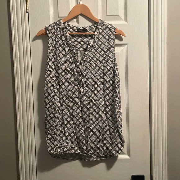 OkDalia black and white top, size L - Picture 1 of 5
